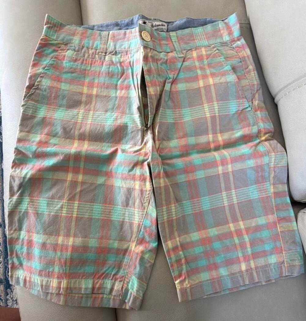 Islandia Clothing Co. Plaid Flat Front Shorts Size 34